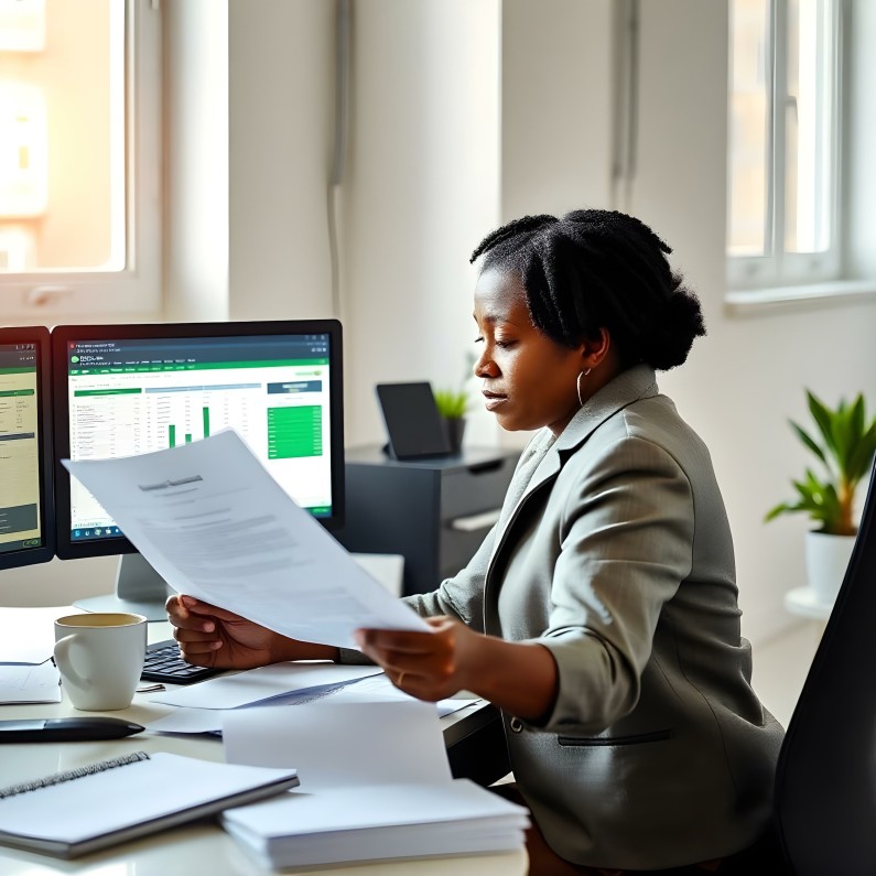 Person Using Excel